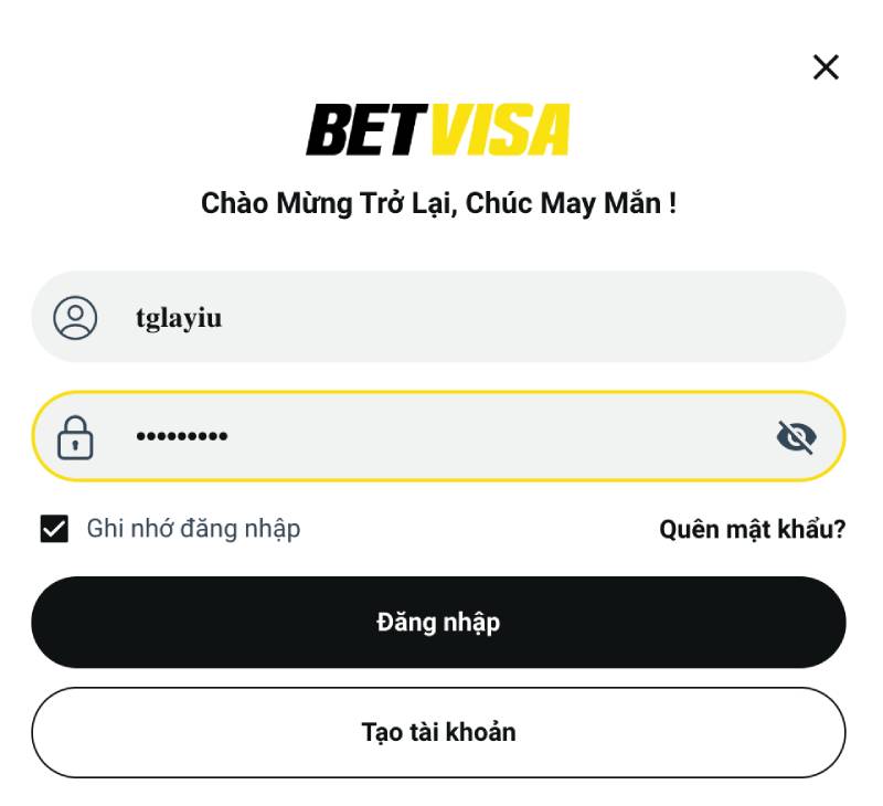 Cung cấp tên đăng nhập và mật khẩu